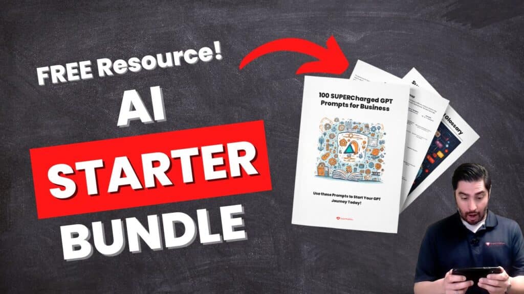 Thumbnail depicting 3 items in AI Starter Bundle: 100+ Prompts, Growth Plan, and AI Glossary